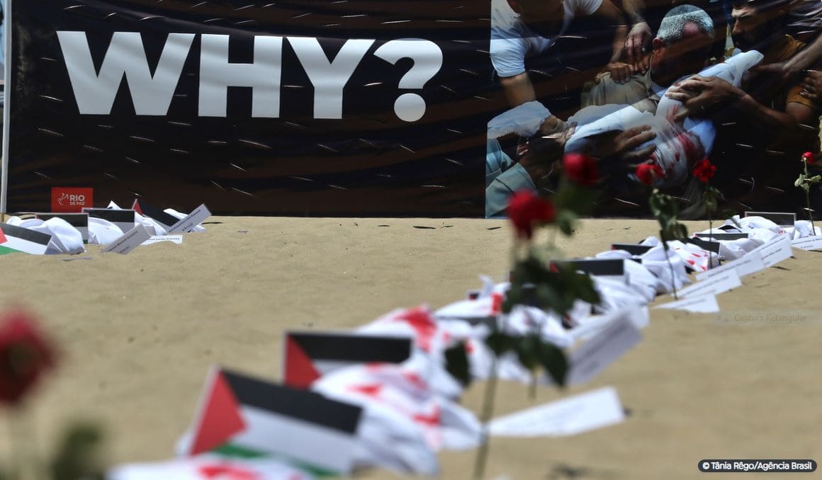 Rio de Paz protesta contra a morte de crianças palestinas em Gaza