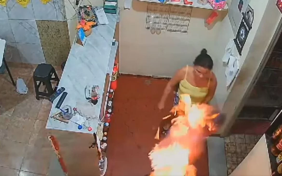 Polícia prende mulher que ateou fogo no marido