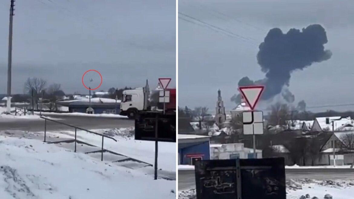 Vídeo: avião militar com 65 prisioneiros de guerra ucranianos cai na Rússia