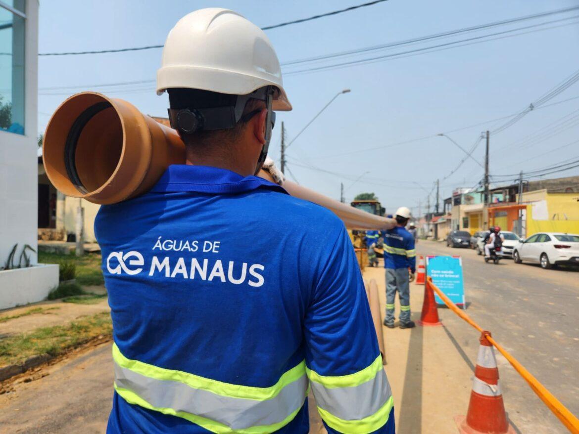Esgotamento sanitário: Obras chegam à Rua Leonardo Malcher, no Centro de Manaus