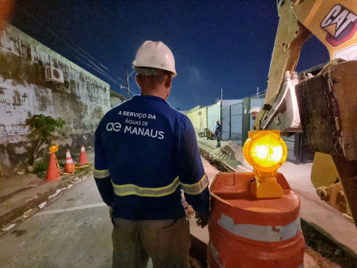 Trata Bem Manaus: Obras avançam no Centro de Manaus no período noturno