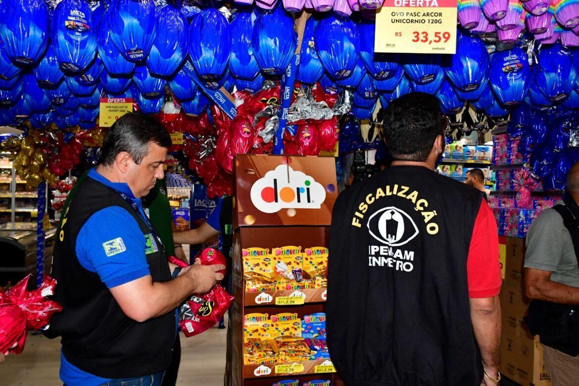 Operação Páscoa: Ipem-AM verifica 2.246 produtos tradicionais comercializados em Manaus e Região Metropolitana
