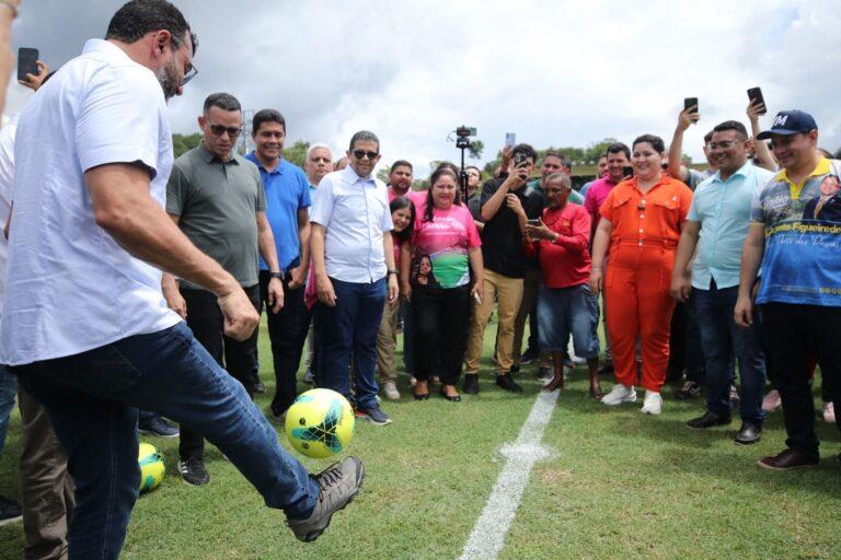 Wilson Lima entrega estádio, anuncia polo do Pelci e leva fomento aos setores social e primário em Presidente Figueiredo