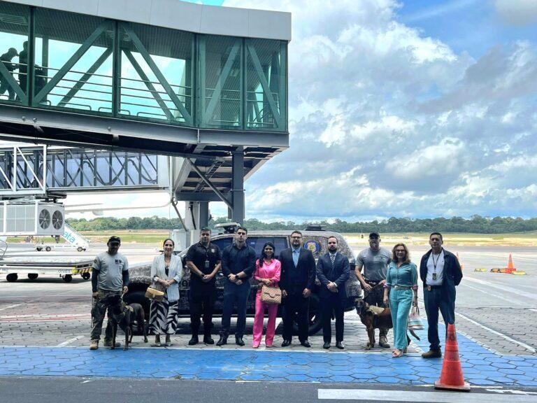 Titulares de promotorias de combate ao tráfico de entorpecentes do MPAM alinham estratégias de atuação no aeroporto Eduardo Gomes, em Manaus