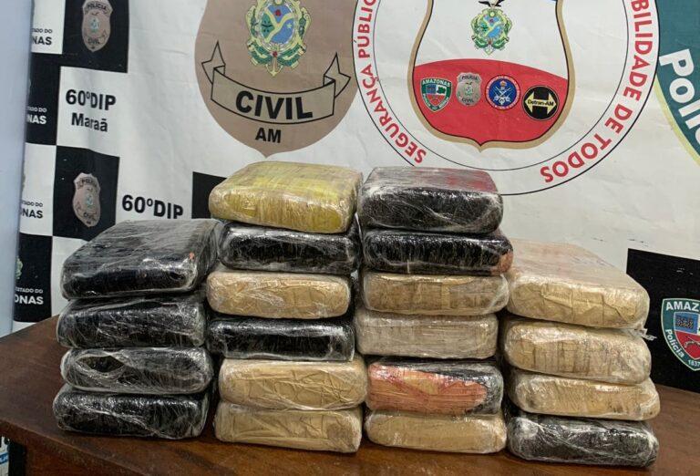 Polícia apreende 21 quilos de maconha avaliados em R$ 200 mil no porto de Maraã
