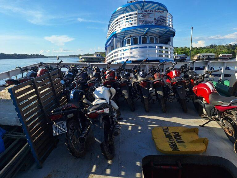 Polícia leva para Manaus 15 motos apreendidas por adulteração de sinal em Tapauá