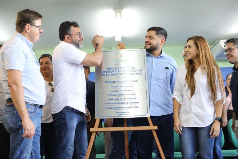 Em Apuí, Wilson Lima inaugura núcleo da UEA, entrega investimentos para setor primário e vistoria obras