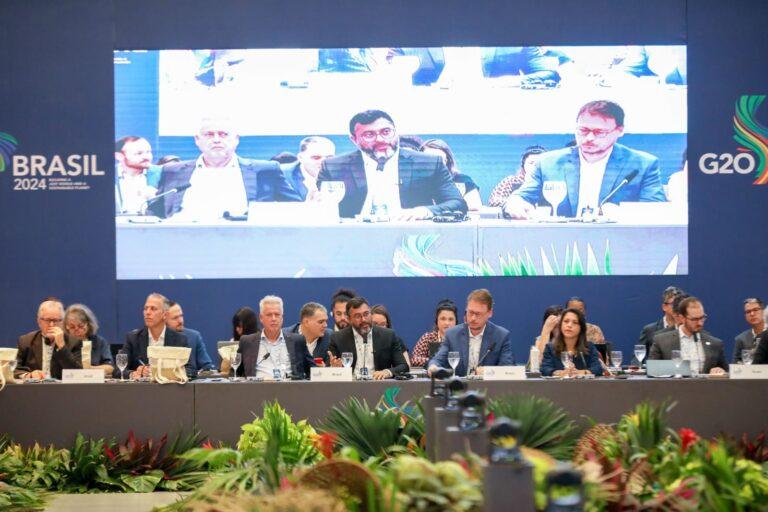 “Não há como falar de mudanças climáticas sem colocar o cidadão no centro das discussões”, destaca Wilson Lima durante reunião do G20