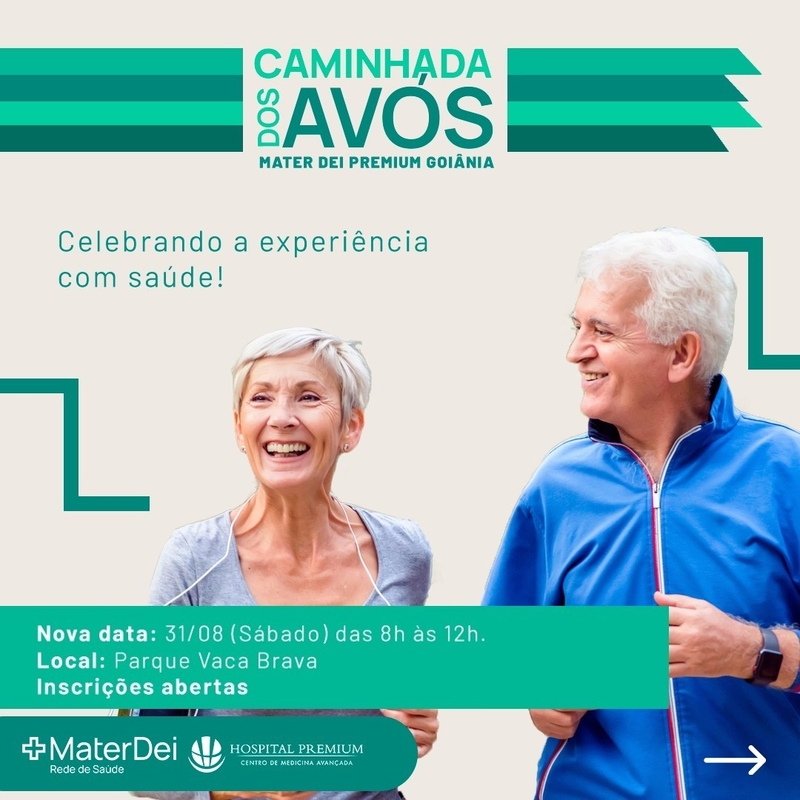 Mater Dei Premium Goiânia promove Caminhada dos Avós no Parque Vaca Brava