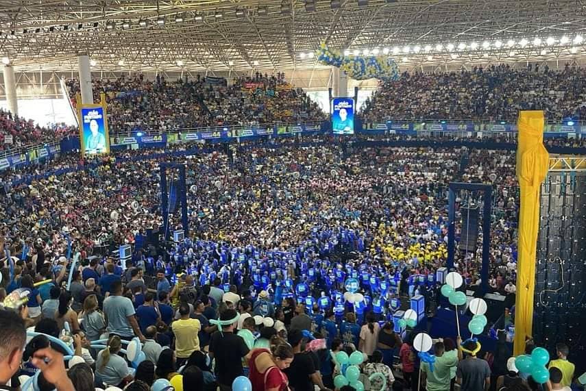 Eleições 2024: Convenção de Roberto Cidade e Coronel Menezes lota Arena Amadeu Teixeira 