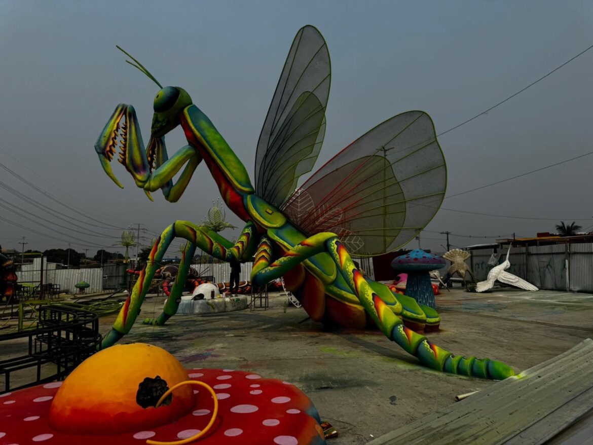 Segunda etapa do Gigantes da Floresta, obra da Prefeitura de Manaus, entra na fase de acabamentos e pintura com cores lúdicas e vibrantes