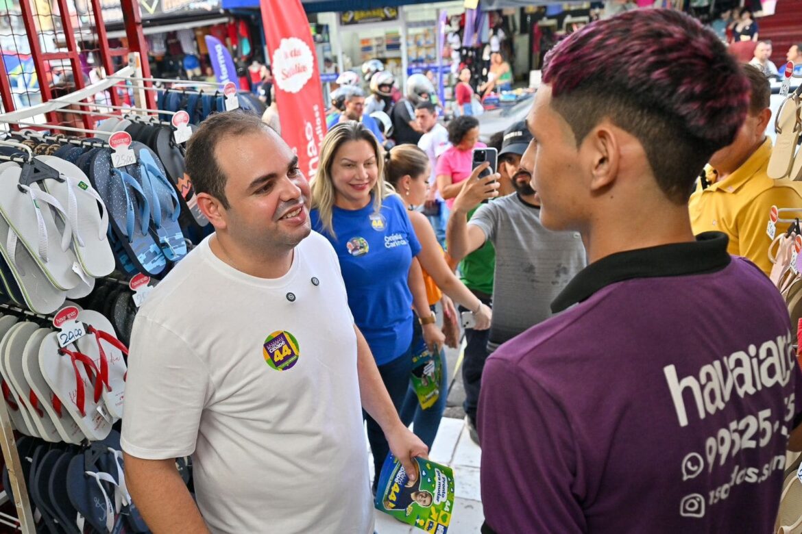 Caminhada mobiliza apoiadores de Roberto Cidade na zona Norte de Manaus