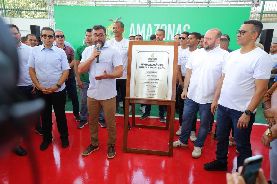 Governador Wilson Lima entrega quadra revitalizada no Monte Sião, Jorge Teixeira