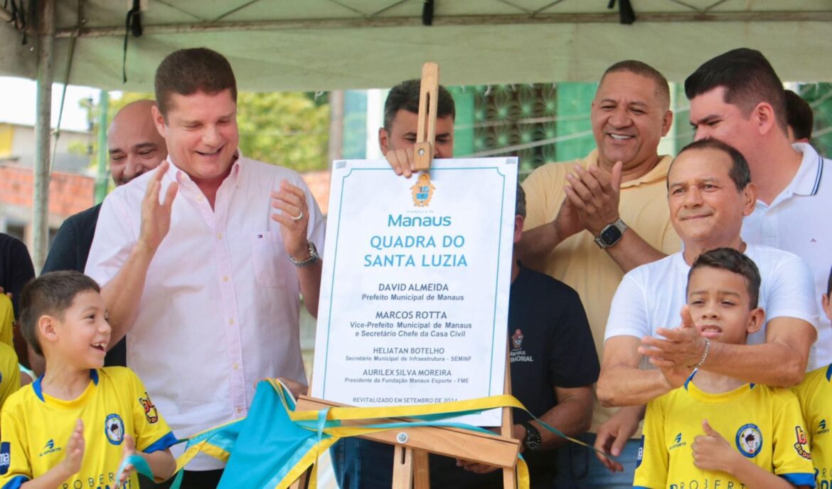 Prefeitura entrega quadra do Santa Luzia totalmente reformada na zona Sul de Manaus