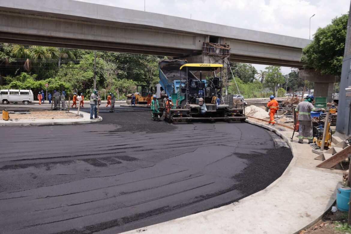 Prefeitura de Manaus avança para a fase final das obras no complexo viário Márcio Souza