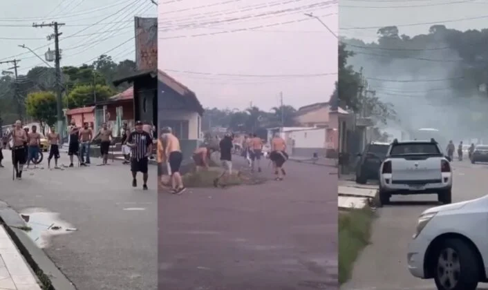 Torcedores de Vasco e Corinthians se enfrentam em bar de Manaus, deixando um ferido grave