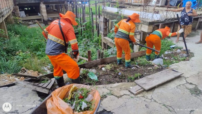 Prefeitura de Manaus realiza grande ação de limpeza no bairro Colônia Antônio Aleixo