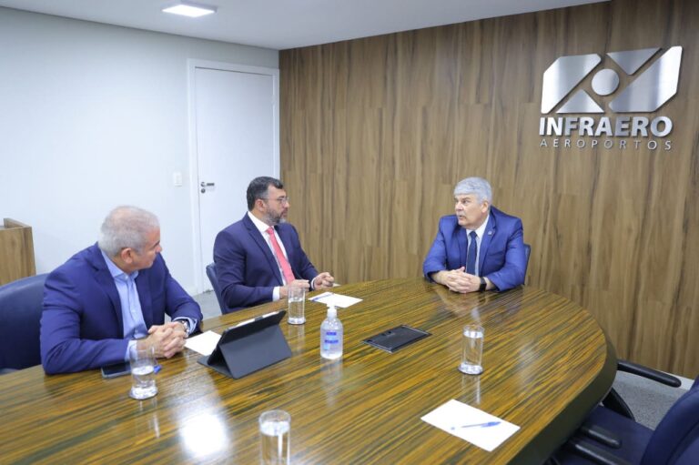 Wilson Lima e presidente da Infraero reúnem-se para tratar sobre aeroportos do interior