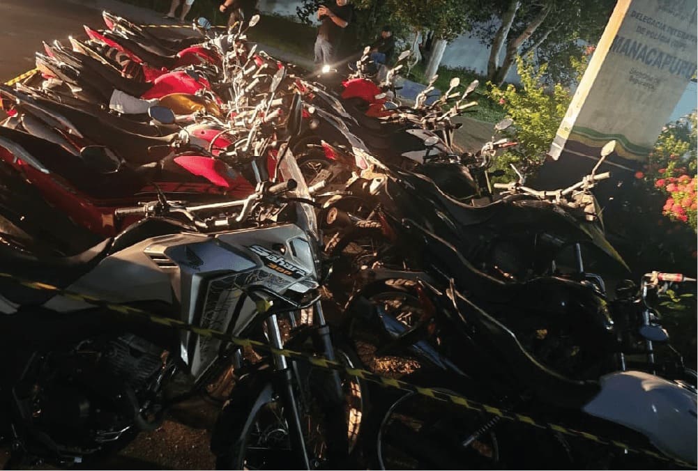 Polícia Civil deflagra operação e apreende 21 motocicletas adulteradas provenientes de roubo e furto em Manacapuru