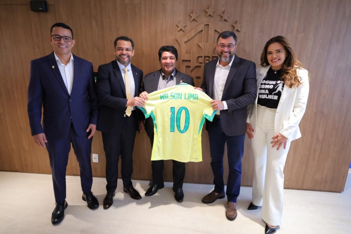 Governador Wilson Lima reúne com presidente da CBF e tratativas para o Amazonas receber jogos da Copa do Mundo Feminina avançam