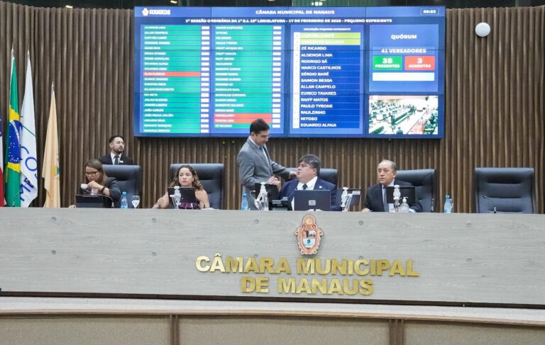 Câmara Municipal de Manaus dá início às votações de Projetos de Lei da 19ª Legislatura