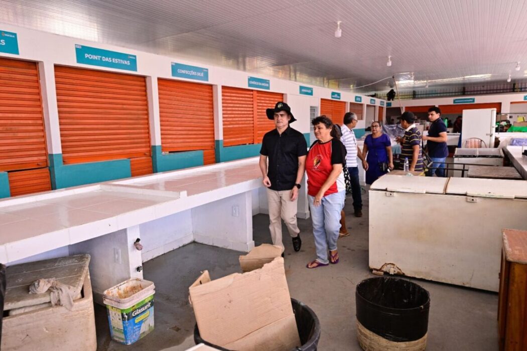 Prefeito David Almeida vistoria etapa final da revitalização da feira do São Jorge e anuncia entrega nesta quinta-feira, (24)