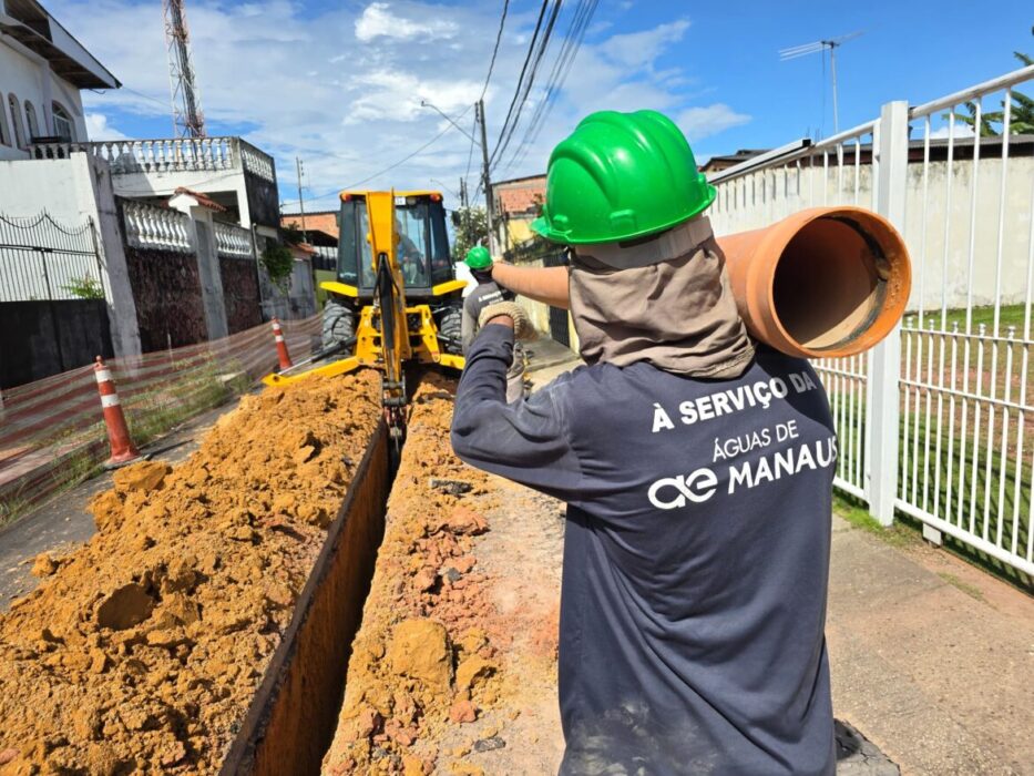 Zona Sul: novas áreas do bairro Japiiim começam receber infraestrutura de esgoto quZona Sul: novas áreas do bairro Japiiim começam receber infraestrutura de esgoto que irá beneficiar mais 9,6 mil pessoase irá beneficiar mais 9,6 mil pessoas