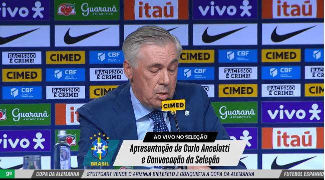 Convocados da Seleção: veja a primeira lista de Carlo Ancelotti