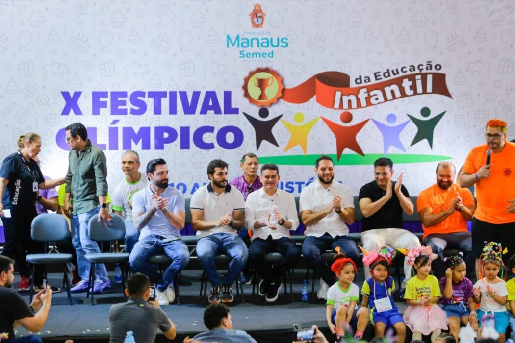Prefeito David Almeida abre 10ª edição do Festival Olímpico da Educação Infantil e celebra maior programa de iniciação esportiva do Brasil