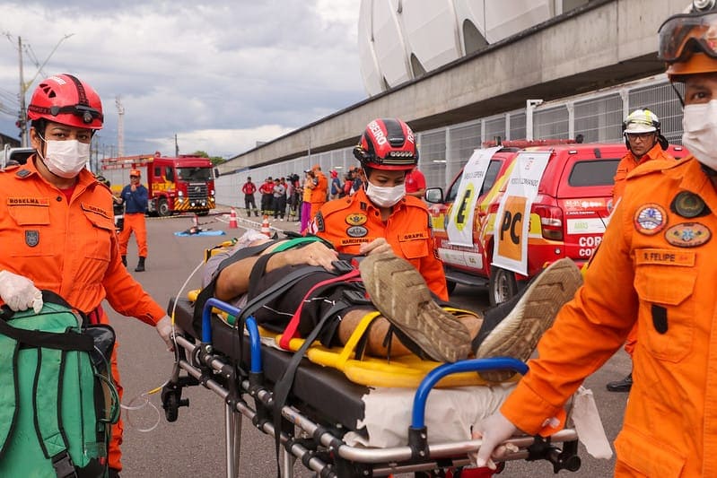 Corpo de Bombeiros realiza simulado de salvamento veicular com múltiplas vítimas