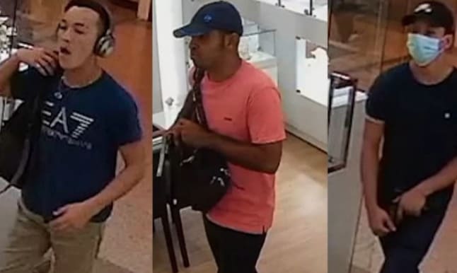 Polícia divulga imagens de suspeitos de assalto à joalheria em shopping de Manaus