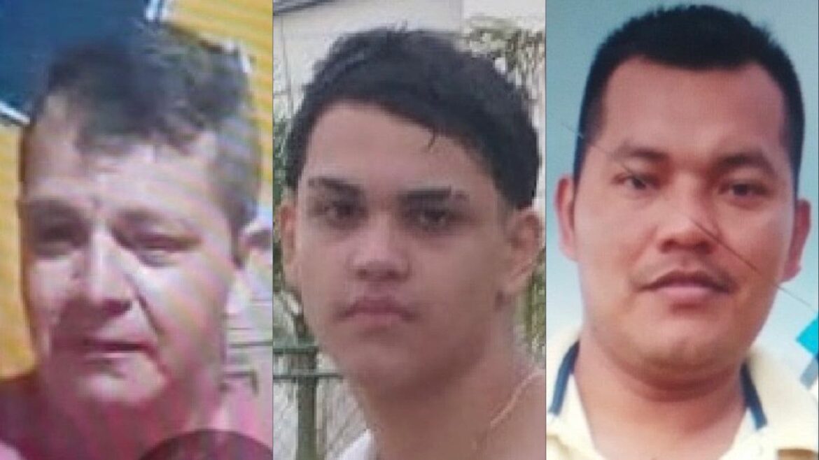 PC-AM divulga imagem de três pessoas que desapareceram em Manaus