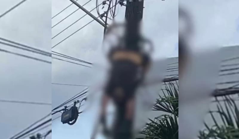 Eletricista recebe descarga elétrica e morre enquanto trabalhava em poste de condomínio em Manaus