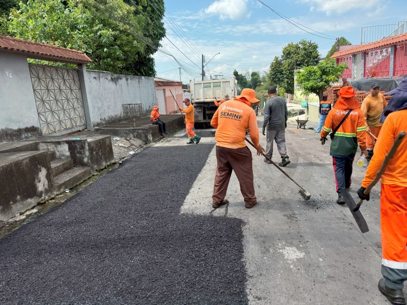 Bairro Parque 10 recebe frente de obra e entra no mapa de melhorias viárias da Prefeitura de Manaus