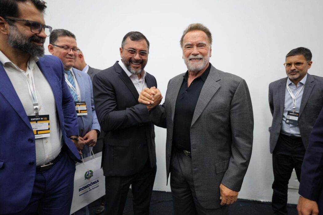 Governador Wilson Lima apresenta a Arnold Schwarzenegger papel estratégico do Amazonas na agenda climática global e na defesa dos povos da floresta