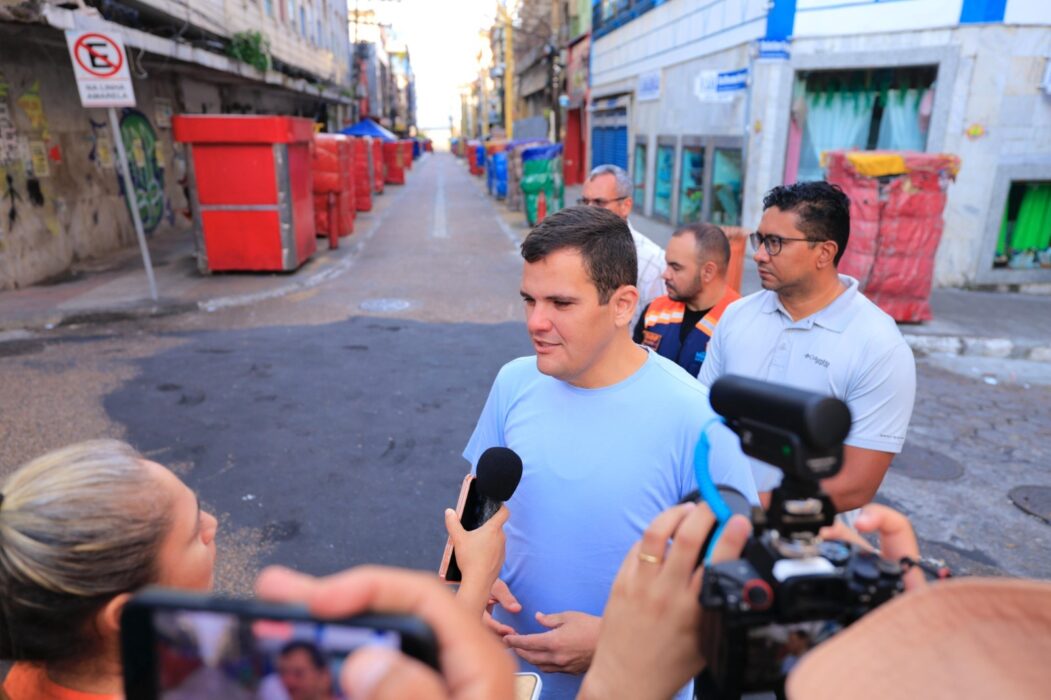 Ruas históricas do Centro voltarão a ter tráfego de veículos após anos de restrição, anuncia vice-prefeito Renato Junior