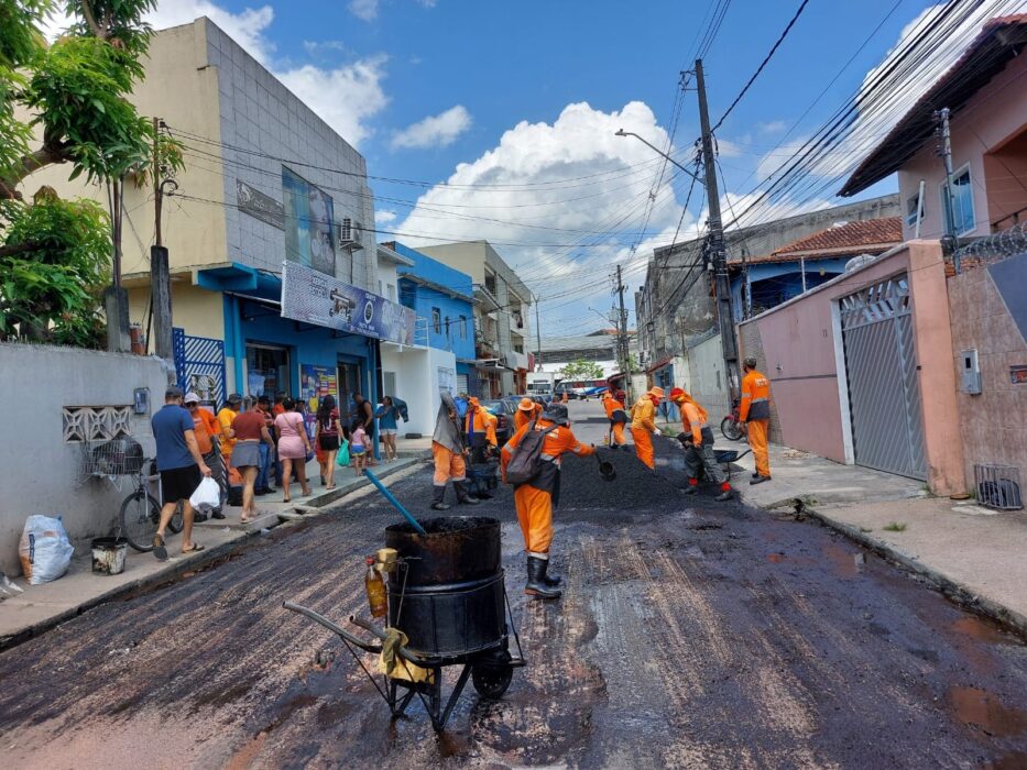 Prefeitura de Manaus recupera via estratégica no bairro Zumbi dos Palmares e garante mais segurança no trânsito