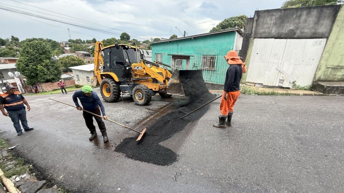 Prefeitura de Manaus leva recuperação asfáltica ao bairro Puraquequara e garante melhorias para a região