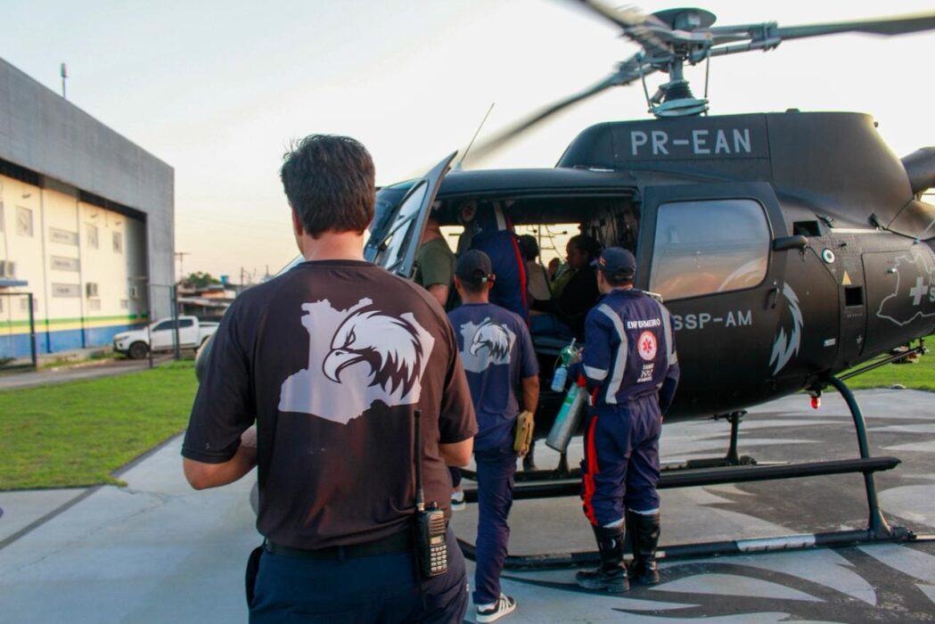 SSP-AM realiza resgate aeromédico de idosa e criança