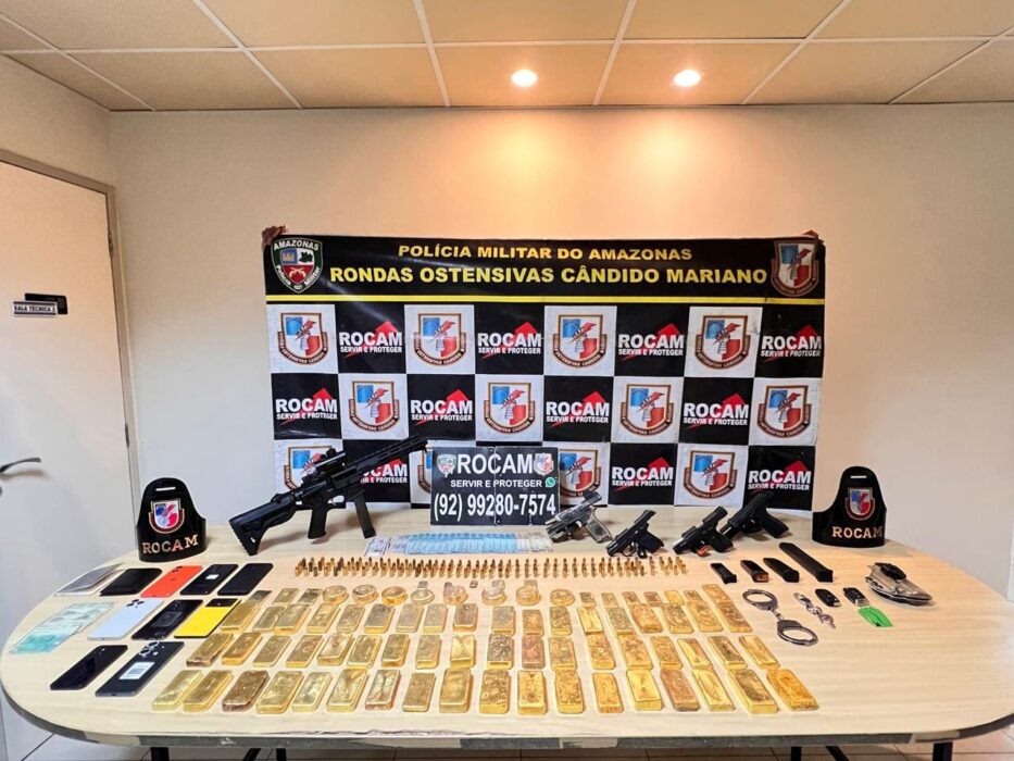 Polícia apreende mais de 70 quilos em barras de ouro e prende seis suspeitos de contrabando e extorsão