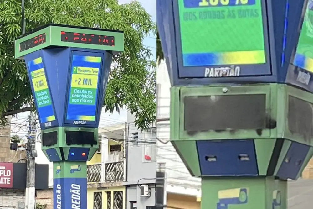 Polícia identificado homem após pichar câmeras do Sistema Paredão em Manaus