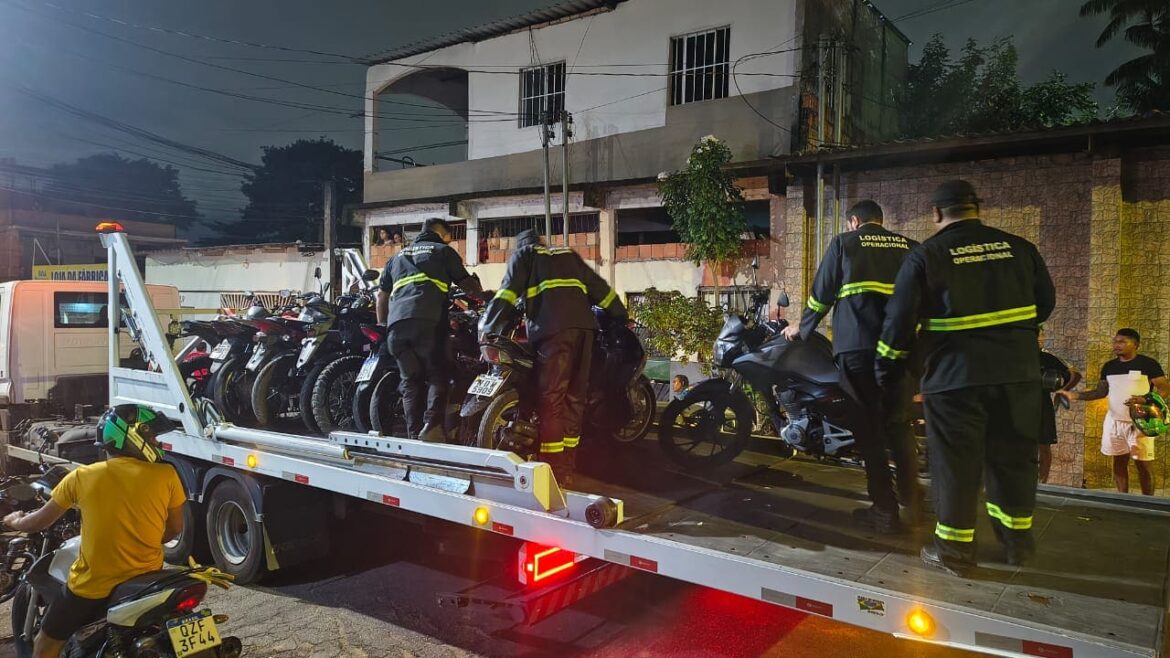 Operação Sossego ‘desmonta’ adega e removem 120 motocicletas irregulares na zona norte de Manaus