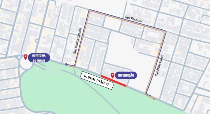 Prefeitura anuncia interdição na rua Dom João VI para obras de drenagem e pavimentação