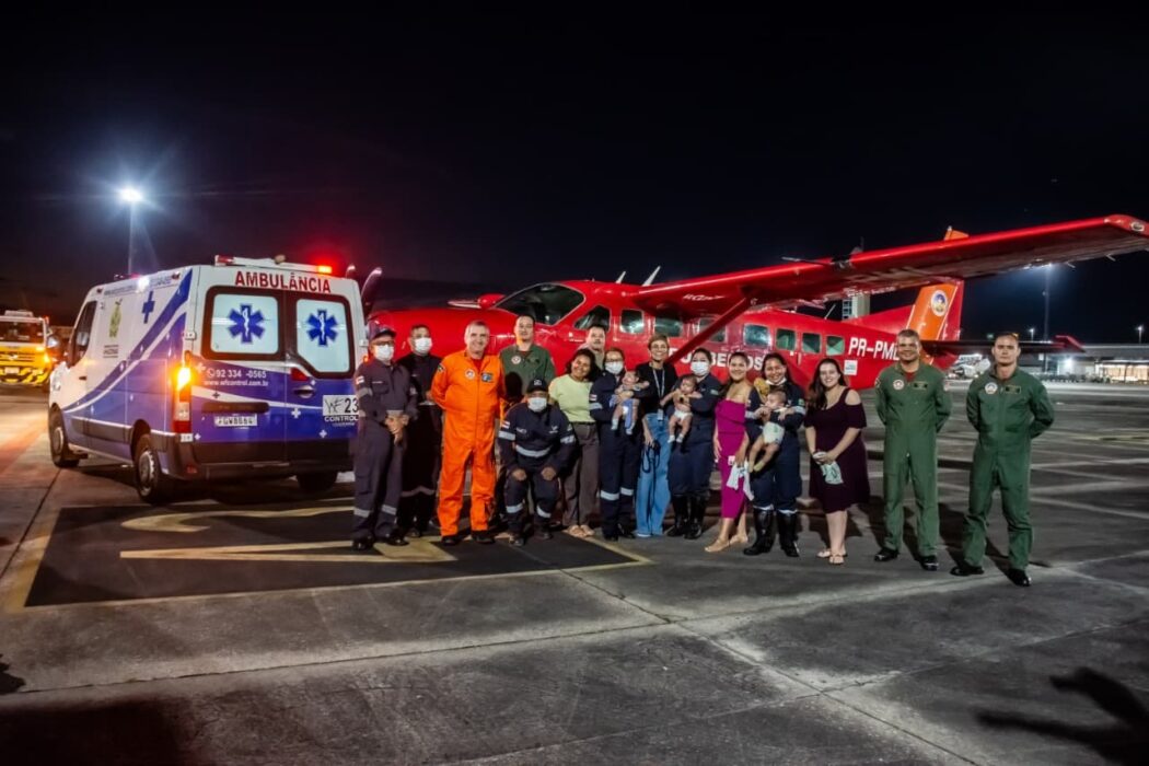 Amazonas recebe três crianças de Rondônia para a realização de procedimento em hospital da rede estadual de saúde