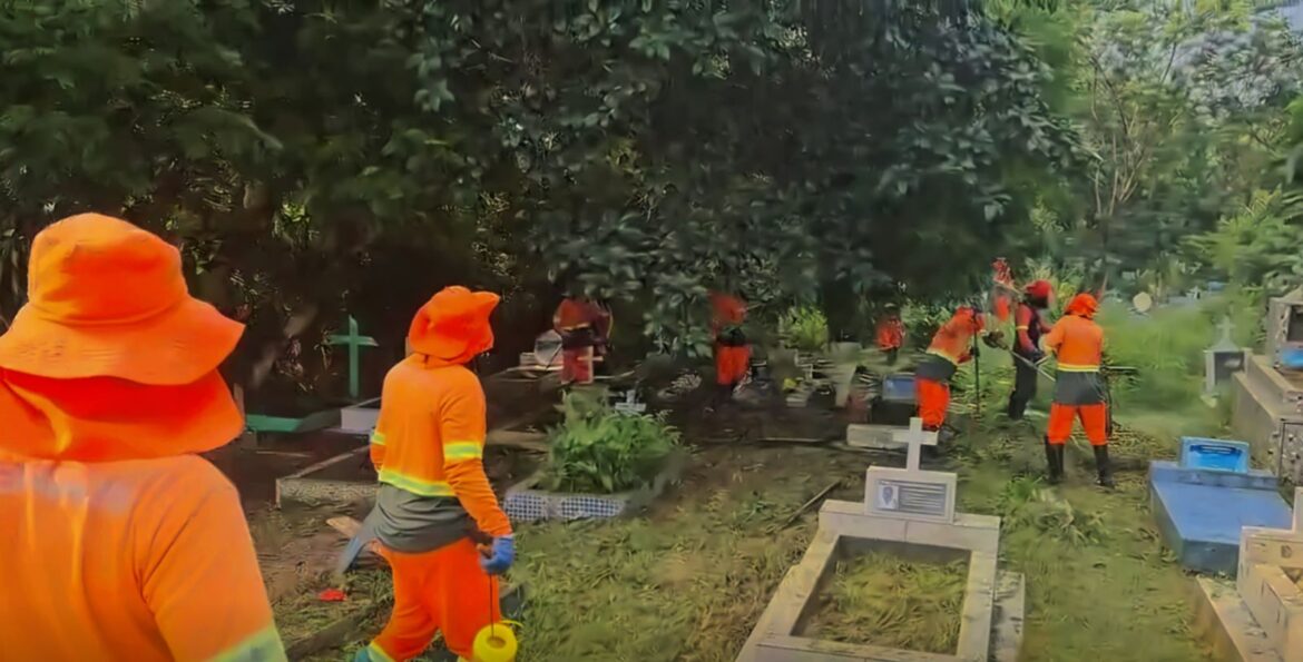 Manaus avança no cronograma de manutenção dos cemitérios municipais