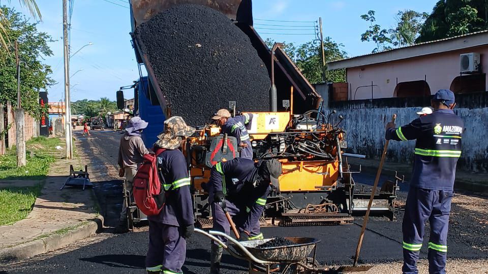 Asfalta Amazonas: Governo do Estado avança com obras de recuperação viária em Anori