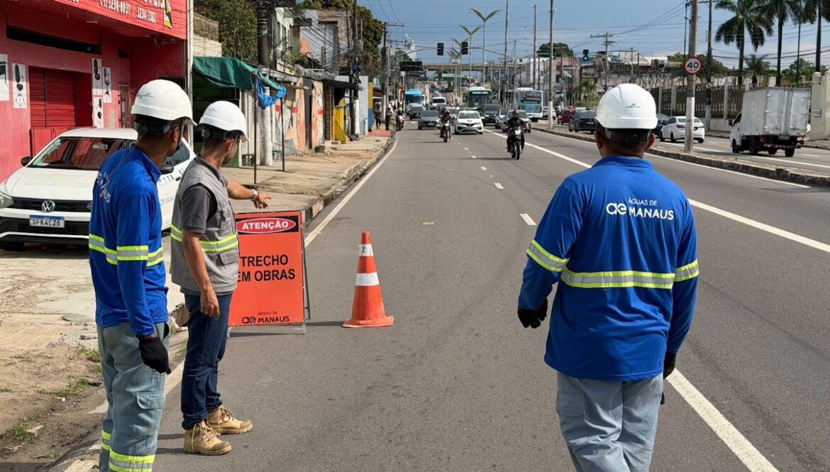 Avenida Constantino Nery: Águas de Manaus realiza manutenção na rede de esgoto no domingo (29)