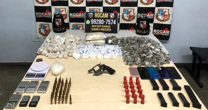 Homem é preso com mais de 5 mil porções de drogas, arma de fogo e munições na zona norte de Manaus