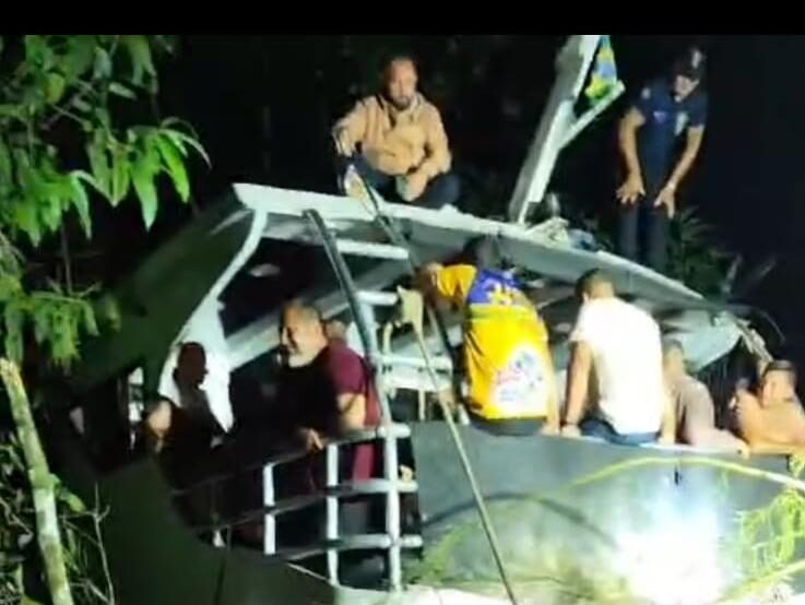 Vídeo: Lancha perde controle e invade vegetação às margens do rio no interior do Amazonas