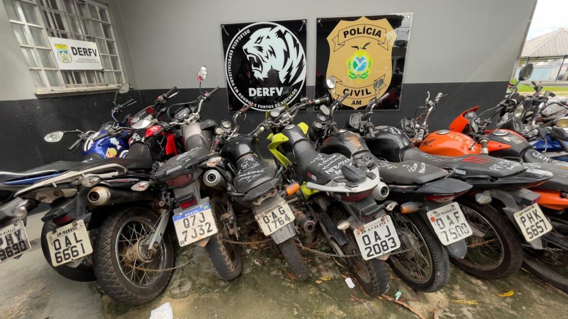 Polícia devolve 24 motocicletas roubadas e furtadas recuperadas no interior do Amazonas